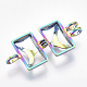 Plated Alloy Bead Cage Pendants PALLOY-S119-066-4