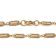 Placage ionique (ip) 201 collier de chaîne à maillons ovales en acier inoxydable pour hommes femmes NJEW-I122-09G-2
