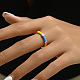 Anello a polsino aperto in ottone con micro pavé di zirconi cubici IQ3984-2
