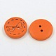 2-Hole Wooden Buttons X-BUTT-A028-48L-M-2