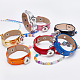 Delorigin 11 pz 11 colori in lega intercambiabili impostazioni dei braccialetti a scatto BJEW-DR0001-02-4