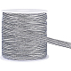 BENECREAT 25m Glitter Metallic Elastic Strap 6mm Silver Flat Nylon Elastic Cords for Bowknot Making EC-BC0001-47A-1