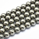 Chapelets de perles de pyrite naturelle  G-K256-04-8mm-1