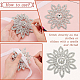 Brass and Crystal Rhinestone Ornament Accessories DIY-WH0302-36-4