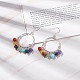 Natural & Synthetic Mixed Gemstone Chandelier Earrings EJEW-TA00105-3