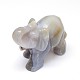 Natural Grey Agate 3D Elephant Home Display Decorations G-A137-B03-04-2