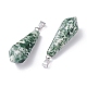 Colgantes puntiagudos de jade qinghai natural G-I314-02P-01-3