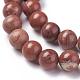 Chapelets de perles en jaspe rouge naturel G-F348-02-8mm-3