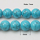 Chapelets de perles en turquoise synthétique TURQ-H038-4mm-XXS09-2