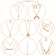 ANATTASOUL 8Pcs 8 Style Alloy Cable Chains 3 Layer Necklaces Set NJEW-AN0001-01-3