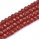 Opaque Solid Color Faceted Glass Beads Strands X-EGLA-J047-6x4mm-06-1