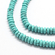 Rondellgefärbte synthetische türkisfarbene Perlenstränge G-Q447-16-3