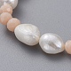 Bracciali elasticizzati con perle barocche naturali BJEW-JB05059-02-2