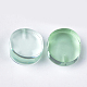 半透明の樹脂ビーズ  片穴  オーバル  淡緑色  27x24x13mm  半分穴：1mm CRES-T014-19E-2