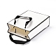 長方形の紙袋  ハンドル付き  ギフトバッグやショッピングバッグ用  ホワイト  20x15x0.6cm CARB-F007-01B-01-4