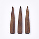 Grandes colgantes de madera de nogal sin teñir WOOD-T023-02-1
