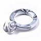 不透明な樹脂の指輪  天然石風  ラウンド  ホワイトスモーク  usサイズ7 1/4(17.5mm) RJEW-T014-01-A01-3