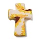 Kreuz mit Blumen-Silikon-Fokalperlen SIL-G006-02A-2