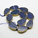 Flat Teardrop Natural Lapis Lazuli Beads Strands G-N0119-07-1