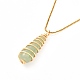 Teardrop Mixed Stone Pendant Necklace for Girl Women NJEW-JN03683-4