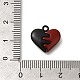 Подвески из сплава с двойным экраном красного и черного цвета FIND-Z067-01B-07-3