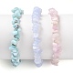 Chips Natural Larimar & Blue Lace Agate & Kunzite Beaded Stretch Bracelets Sets BJEW-JB05332-01-3