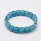 Faceted Natural Aquamarine Beads Stretch Bracelets BJEW-E289-A06-2