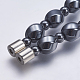 Colliers de perles en hématite synthétique sans magnétiques NJEW-K096-03C-4