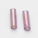 Transparent Colours Rainbow Glass Bugle Beads X-TSDB6MM176-2