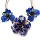 Fashion Women Jewelry Resin Beautiful Flower Bib Statement Necklaces NJEW-BB16022-B-1