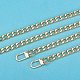 SUPERDANT 55inch DIY Iron Flat Chain Strap Handbag Chains Accessories Purse Straps Shoulder Cross Body Replacement Straps-with 2pcs Metal Buckles IFIN-PH0024-03G-9x140-3