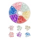 6 colori imitazione perle di vetro acquamarina e perline di vetro dipinte da forno GLAA-FS0001-08-1