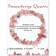 Braccialetti elasticizzati con perline di quarzo fragola naturale&nbsp;PW-WG309C1-11-1