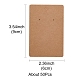 Rectangle Kraft Paper One Pair Earring Display Cards with Hanging Hole CDIS-YW0001-05-5