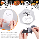 OLYCRAFT 8pcs 4 Style Basket Tags Acrylic Hanging Tags Ghost Pumpkin Bat Acrylic Organizer Hanging Labels with 1pc Jute Cord for Storage Bins Baskets Halloween Decotation DIY-OC0008-63-4