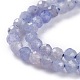 Natürliche Tansanitblau Perlen Stränge G-A026-A05-3mm-3