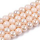 Chapelets de perles en verre opaque électrolytique X-GLAA-T032-P6mm-AB09-1