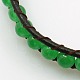 Mode des bracelets en jade blanc de perles BJEW-J053-M-3