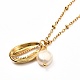 Kaurimuscheln- und Seepferdchen-Halsketten für Mädchen und Frauen NJEW-JN03715-02-12