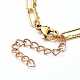 Brass Chain Tiered Necklaces NJEW-JN02830-3