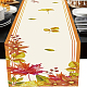ダイニングテーブル用の綿とリネンのテーブルランナー  長方形  カラフル  葉の模様  300x1800mm DJEW-WH0014-007-6