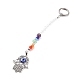 Chakra Glass Dowsing Pendulum Pendants PALLOY-JF01064-1
