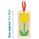 DIY Wood Bookmarks Cross Stitch Kits OFST-PW0006-14A-3