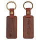 Gorgecraft 2 Stile gravierter Holz-Schlüsselanhänger mit Wort „Seine einzige/Seine Königin“-Lehrer-Schlüsselanhänger WOOD-GF0001-81-1