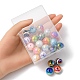 22pcs perles de résine à rayures 11 couleurs RESI-YW0001-32-4