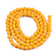 Chapelets de perles en verre opaque de couleur unie GLAA-N045-002-A05-2