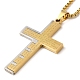 304 Stainless Steel Pendant Necklaces NJEW-H015-05GP-3