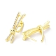Clear Cubic Zirconia Bowknot Hoop Earrings EJEW-G333-08G-2
