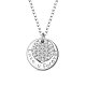 Shegrace 925 collares con colgante de plata de ley chapados en platino JN748A-1