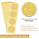 Adesivi autoadesivi in lamina d'oro in rilievo DIY-WH0211-119-2